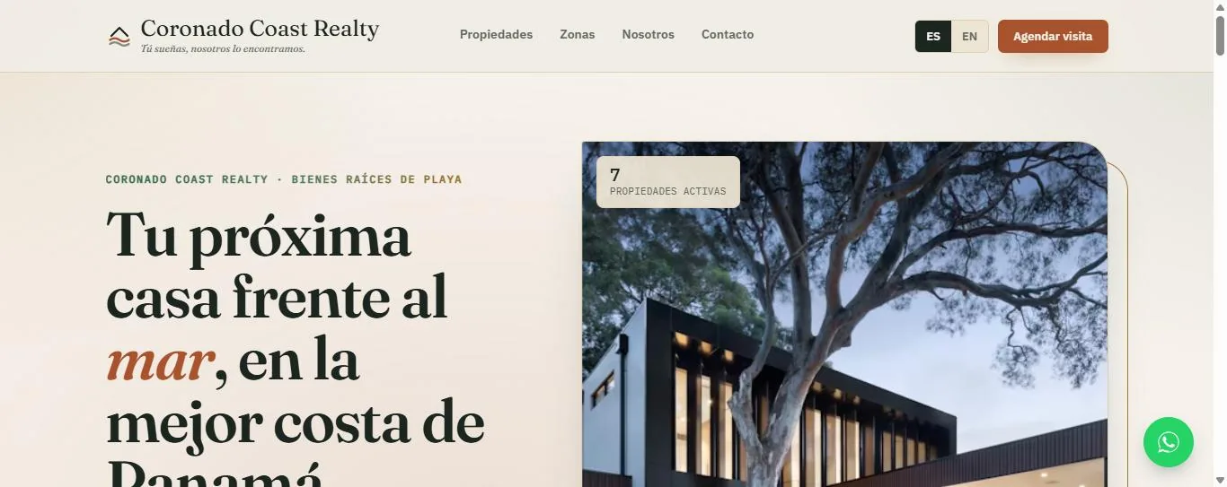Sitio web de Coronado Coast Realty