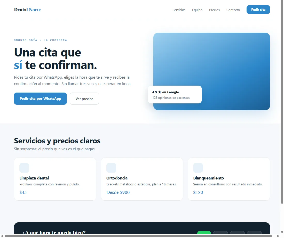 Ejemplo de sitio web para consultorio